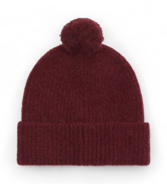 Calvin Klein Mjuk stickad mssa med pompommaroon