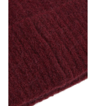 Calvin Klein Mjuk stickad mssa med pompommaroon