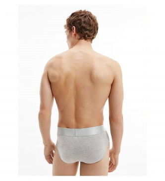 Calvin Klein Lot de 3 slips gris, blanc, noir