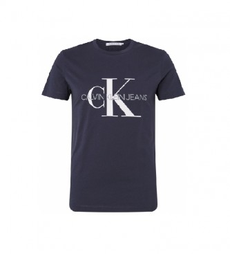 Calvin Klein Camiseta Iconic Monogram Slim marino