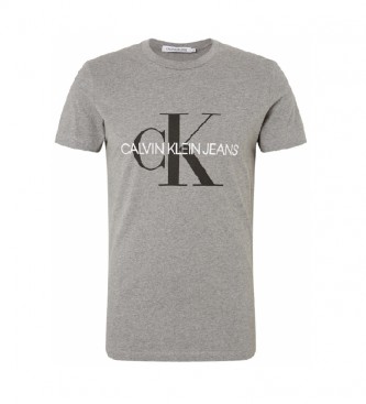 Calvin Klein Camiseta Iconic Monogram Slim gris