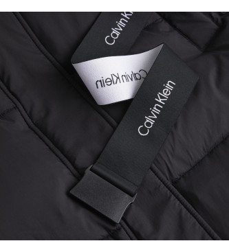 Calvin Klein Jeans Abrigo de plumas de nailon con cinturn negro