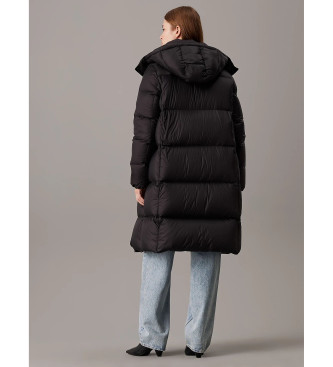 Calvin Klein Jeans Long black feather coat