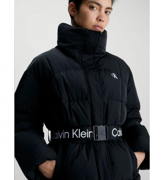 Calvin Klein Jeans Abrigo De Plumas Holgado Con Cinturn negro