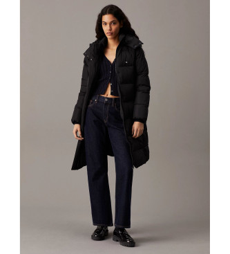 Calvin Klein Jeans Long black feather coat