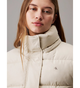 Calvin Klein Jeans Short down jacket with beige hood