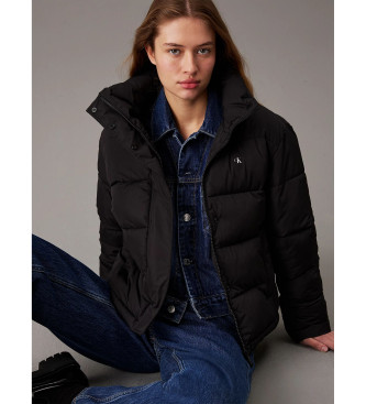 Calvin Klein Jeans Kurze Daunenjacke mit Kapuze schwarz