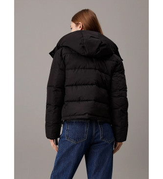 Calvin Klein Jeans Short hooded down jacket black