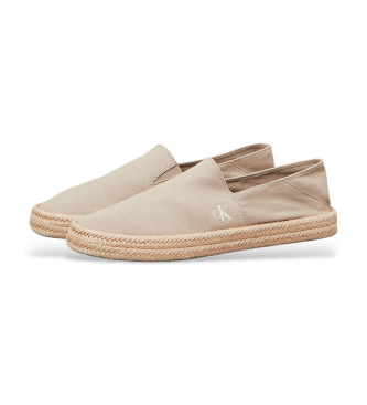 Calvin Klein Jeans Espadrilles aus beigem Canvas