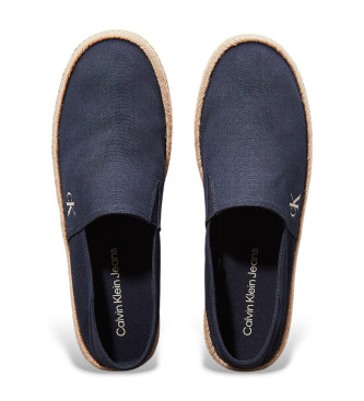 Calvin Klein Jeans Platnene espadrile mornariške barve