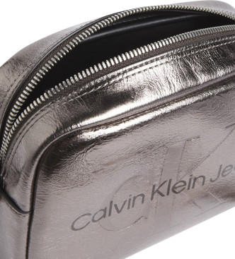 Calvin Klein Jeans Silver metallic effect shoulder strap