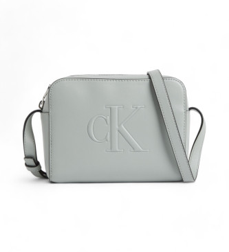 Calvin Klein Jeans Bandolera logotipo relieve gris