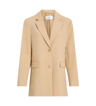 Calvin Klein Jeans Beige getailleerde blazer