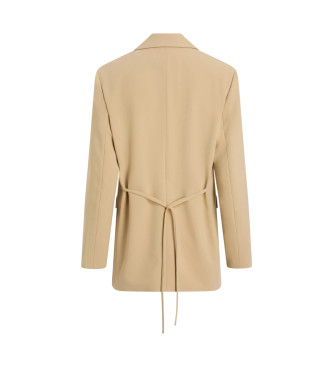 Calvin Klein Jeans Beige getailleerde blazer