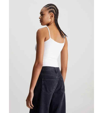 Calvin Klein Jeans Monologo Strappy Bodysuit biały