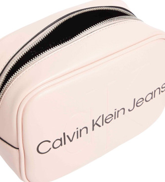Calvin Klein Jeans Bolsa de ombro com logótipo rosa