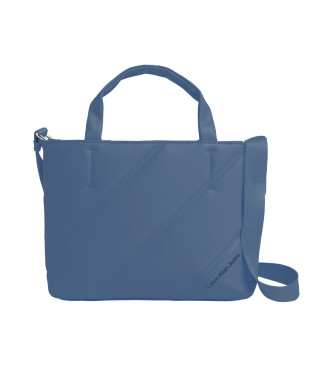 Calvin Klein Jeans Bolso Quilted Micro Ew Tote22 azul