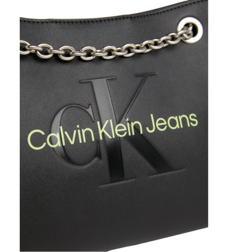 Calvin Klein Sculpted Shoulder Bag24 Mono Black/Metallic Logo