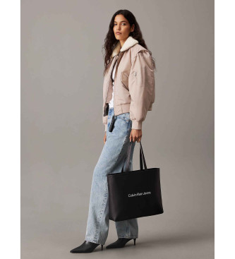 Calvin Klein Jeans Grand sac fourre tout fin noir Esdemarca Store mode chaussures et accessoires chaussures de grandes marques et chaussures de createurs