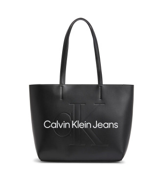 Calvin Klein Jeans Logotip Tote torba črna