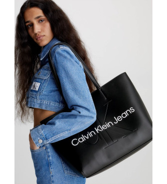 Calvin Klein Jeans Borsa tote con logo nero