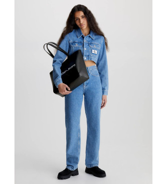 Calvin Klein Jeans Tote bag med logo sort