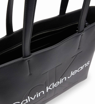 Calvin Klein Jeans Saco Tote com logtipo preto
