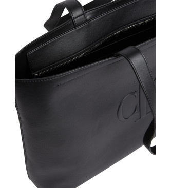 Calvin Klein Jeans Bolso tote slim grande negro