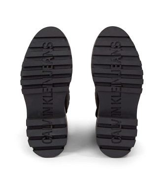 Calvin Klein Jeans Botas de neve pretas almofadadas -Altura da plataforma 6cm