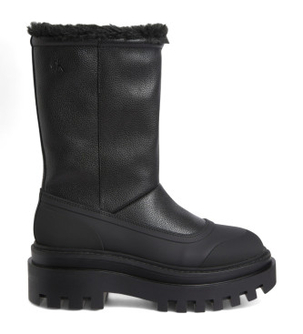 Calvin Klein Jeans High leather boots black