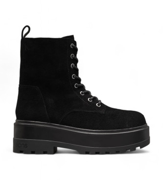 Calvin Klein Jeans Black military style leather ankle boots 