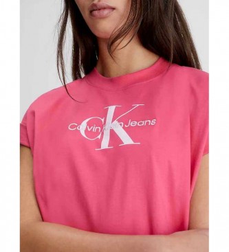 Calvin Klein Jeans Loose Fitted Shirt With Pink Monogram