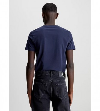 Calvin Klein Jeans Monograma Principal Slim Slim T-shirt da Marinha
