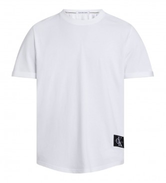 T-shirt de algodão com emblema branco