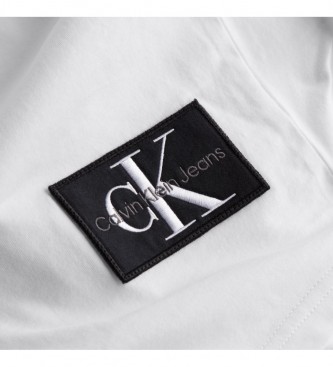 Calvin Klein Jeans Camiseta de algodn con insignia blanco
