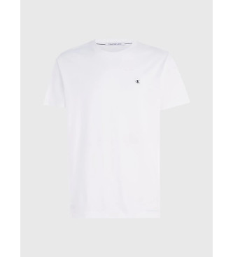 Calvin Klein Jeans Bawełniana koszulka z białym emblematem