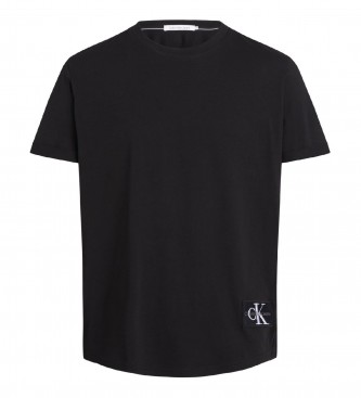 Calvin Klein Jeans Baumwoll-T-Shirt mit schwarzem Aufnher