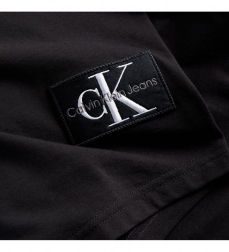 Calvin Klein Jeans Baumwoll-T-Shirt mit schwarzem Aufnher
