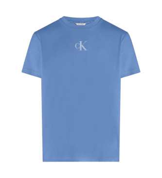 Calvin Klein Jeans Kurzarm-T-Shirt mit Rundhalsausschnitt blau