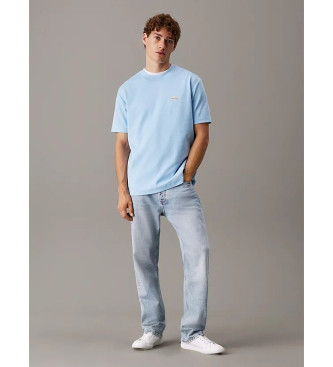 Calvin Klein Jeans T-shirt blu a maniche corte con logo