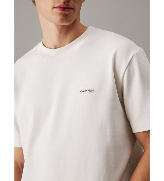 Calvin Klein Jeans Vit kortrmad t-shirt med logotyp