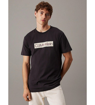 Calvin Klein Jeans T-shirt nera a maniche corte con logo stampato