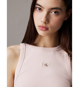 Calvin Klein Jeans Camiseta de tirantes con logo rosa