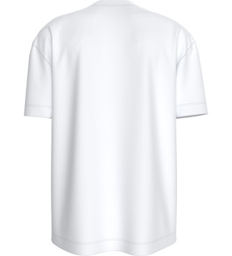 Calvin Klein Jeans T-shirt bianca con logo diffuso