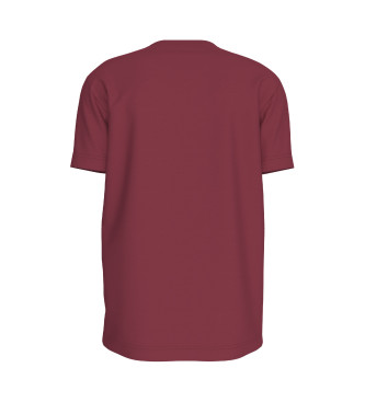 Calvin Klein Jeans Disrupted Outline T-shirt Monologue maroon