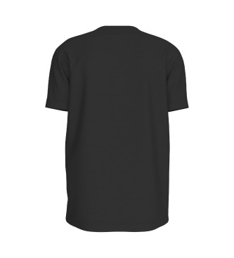 Calvin Klein Jeans Disrupted Outline Monoloog T-shirt zwart