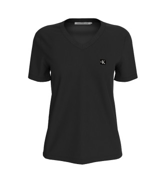 Calvin Klein Jeans T-shirt con stemma ricamato nera