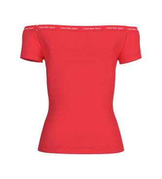 Calvin Klein Jeans Elastisk T-shirt med logo rd