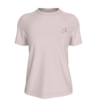 Calvin Klein Jeans T-shirt med logobrodyr i beige