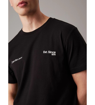 Calvin Klein Jeans T-shirt com logtipo preto